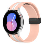 For Samsung Galaxy Watch 5 44mm / Pink+White