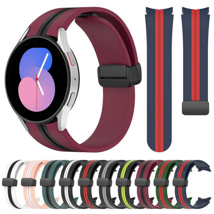 Folding Magnetic Clasp Silicone Watch Band, For Samsung Galaxy Watch 5 44mm, For Samsung Galaxy Watch 5 40mm