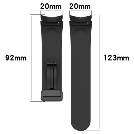 Folding Magnetic Clasp Silicone Watch Band, For Samsung Galaxy Watch 5 44mm, For Samsung Galaxy Watch 5 40mm