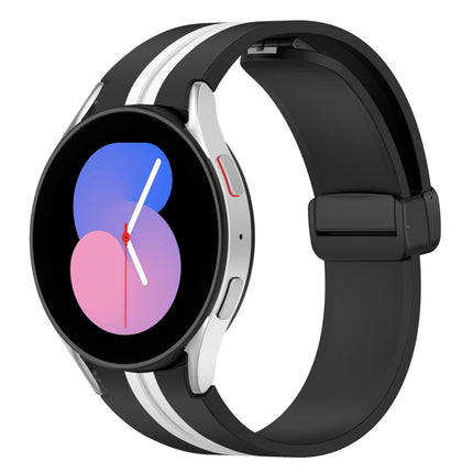 Folding Magnetic Clasp Silicone Watch Band, For Samsung Galaxy Watch 5 44mm, For Samsung Galaxy Watch 5 40mm