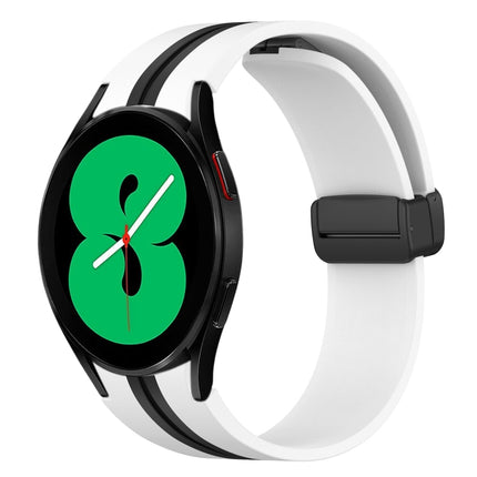 Folding Magnetic Clasp Silicone Watch Band, For Samsung Galaxy Watch 4 44mm, For Samsung Galaxy Watch 4 40mm