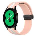 For Samsung Galaxy Watch 4 44mm / Pink+White