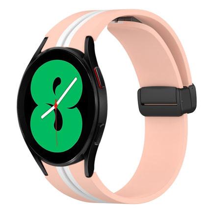 Folding Magnetic Clasp Silicone Watch Band, For Samsung Galaxy Watch 4 44mm, For Samsung Galaxy Watch 4 40mm