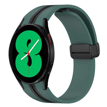Folding Magnetic Clasp Silicone Watch Band, For Samsung Galaxy Watch 4 44mm, For Samsung Galaxy Watch 4 40mm