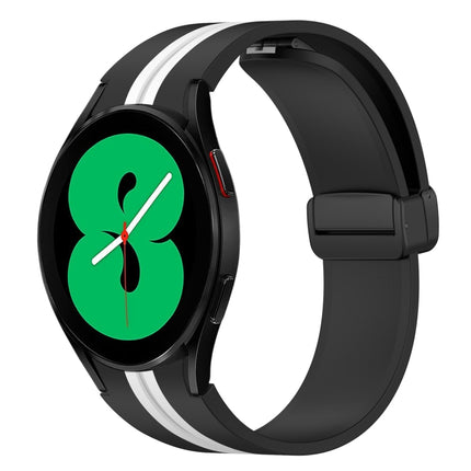 Folding Magnetic Clasp Silicone Watch Band, For Samsung Galaxy Watch 4 44mm, For Samsung Galaxy Watch 4 40mm