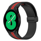For Samsung Galaxy Watch 4 44mm / Black+Red