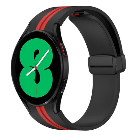 Folding Magnetic Clasp Silicone Watch Band, For Samsung Galaxy Watch 4 44mm, For Samsung Galaxy Watch 4 40mm