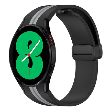 Folding Magnetic Clasp Silicone Watch Band, For Samsung Galaxy Watch 4 44mm, For Samsung Galaxy Watch 4 40mm