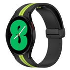 For Samsung Galaxy Watch 4 44mm / Black+Lime Green