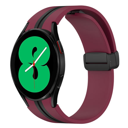 Folding Magnetic Clasp Silicone Watch Band, For Samsung Galaxy Watch 4 44mm, For Samsung Galaxy Watch 4 40mm