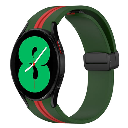 Folding Magnetic Clasp Silicone Watch Band, For Samsung Galaxy Watch 4 44mm, For Samsung Galaxy Watch 4 40mm