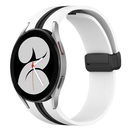 Folding Magnetic Clasp Silicone Watch Band, For Samsung Galaxy Watch 4 44mm, For Samsung Galaxy Watch 4 40mm