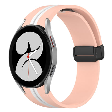 Folding Magnetic Clasp Silicone Watch Band, For Samsung Galaxy Watch 4 44mm, For Samsung Galaxy Watch 4 40mm
