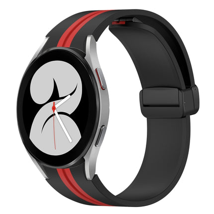 Folding Magnetic Clasp Silicone Watch Band, For Samsung Galaxy Watch 4 44mm, For Samsung Galaxy Watch 4 40mm