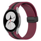 For Samsung Galaxy Watch 4 40mm / Wine Red+Black