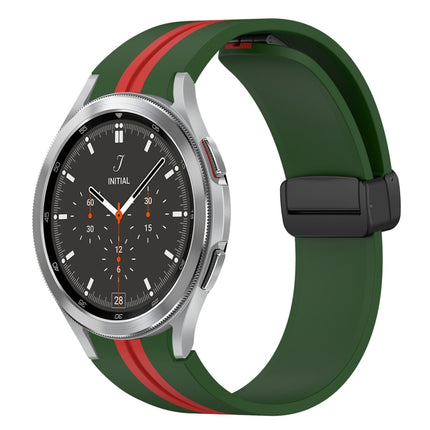 Folding Magnetic Clasp Silicone Watch Band, For Samsung Galaxy Watch 4 Classic 46mm, For Samsung Galaxy Watch 4 Classic 42mm