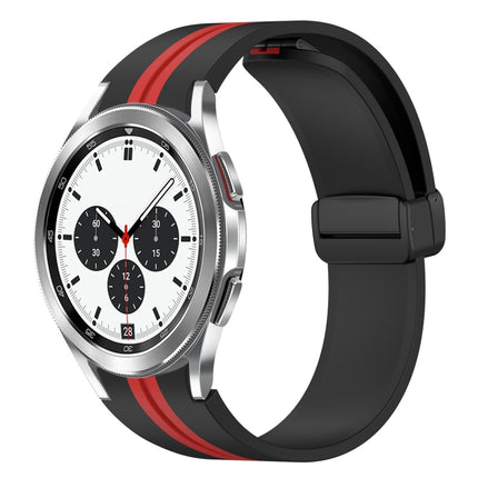 Folding Magnetic Clasp Silicone Watch Band, For Samsung Galaxy Watch 4 Classic 46mm, For Samsung Galaxy Watch 4 Classic 42mm