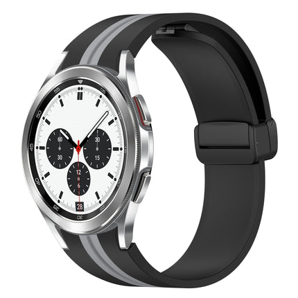 Folding Magnetic Clasp Silicone Watch Band, For Samsung Galaxy Watch 4 Classic 46mm, For Samsung Galaxy Watch 4 Classic 42mm