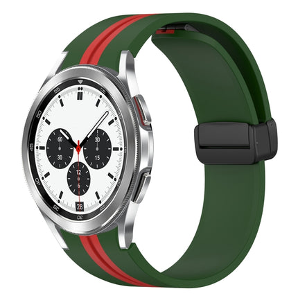 Folding Magnetic Clasp Silicone Watch Band, For Samsung Galaxy Watch 4 Classic 46mm, For Samsung Galaxy Watch 4 Classic 42mm