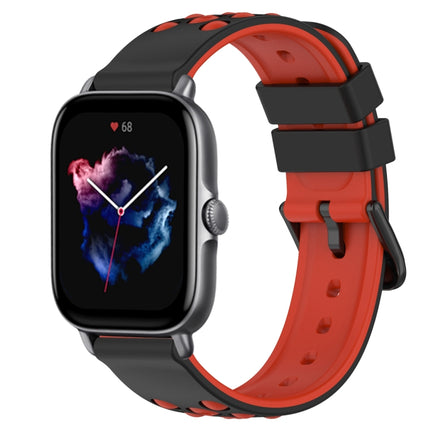 20mm Two-Color Porous Silicone Watch Band, For Amazfit GTS 3, For Amazfit GTS 2E