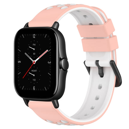 20mm Two-Color Porous Silicone Watch Band, For Amazfit GTS 3, For Amazfit GTS 2E