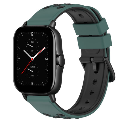 20mm Two-Color Porous Silicone Watch Band, For Amazfit GTS 3, For Amazfit GTS 2E