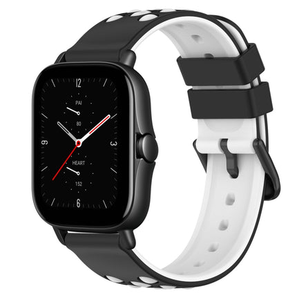 20mm Two-Color Porous Silicone Watch Band, For Amazfit GTS 3, For Amazfit GTS 2E