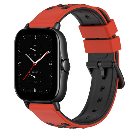 20mm Two-Color Porous Silicone Watch Band, For Amazfit GTS 3, For Amazfit GTS 2E
