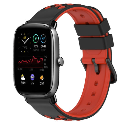 20mm Two-Color Porous Silicone Watch Band, For Amazfit GTS 2 Mini, For Amazfit GTS 2
