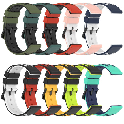 20mm Two-Color Porous Silicone Watch Band, For Amazfit GTS 2 Mini, For Amazfit GTS 2