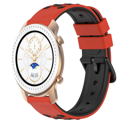 20mm Two-Color Porous Silicone Watch Band, For Amazfit GTS, For Amazfit GTR 42mm