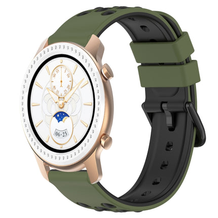 20mm Two-Color Porous Silicone Watch Band, For Amazfit GTS, For Amazfit GTR 42mm