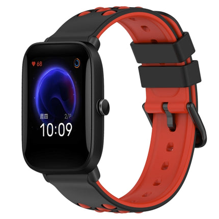 20mm Two-Color Porous Silicone Watch Band, For Amazfit Pop Pro, For Amazfit Pop