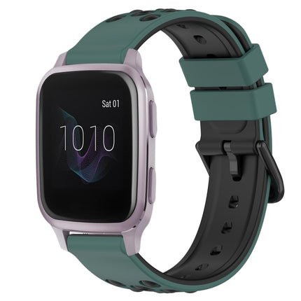 20mm Two-Color Porous Silicone Watch Band, For Garmin Venu SQ, For Garminmove Luxe