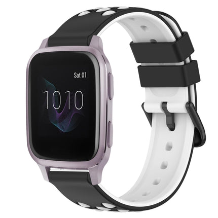 20mm Two-Color Porous Silicone Watch Band, For Garmin Venu SQ, For Garminmove Luxe
