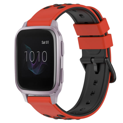 20mm Two-Color Porous Silicone Watch Band, For Garmin Venu SQ, For Garminmove Luxe