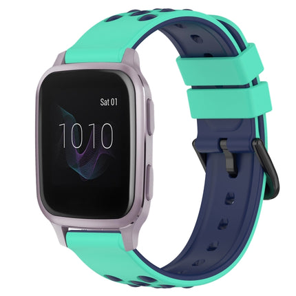 20mm Two-Color Porous Silicone Watch Band, For Garmin Venu SQ, For Garminmove Luxe