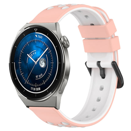20mm Two-Color Porous Silicone Watch Band, For Huawei Watch GT3 Pro 43mm, For Huawei Watch GT3 42mm