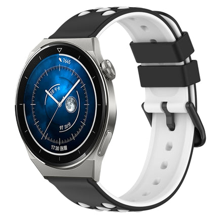 20mm Two-Color Porous Silicone Watch Band, For Huawei Watch GT3 Pro 43mm, For Huawei Watch GT3 42mm