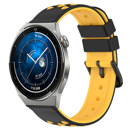 20mm Two-Color Porous Silicone Watch Band, For Huawei Watch GT3 Pro 43mm, For Huawei Watch GT3 42mm