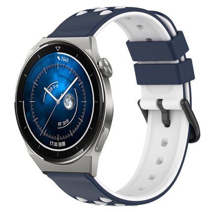 20mm Two-Color Porous Silicone Watch Band, For Huawei Watch GT3 Pro 43mm, For Huawei Watch GT3 42mm