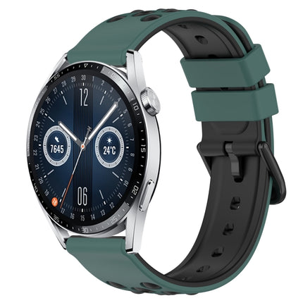 20mm Two-Color Porous Silicone Watch Band, For Huawei Watch GT3 Pro 43mm, For Huawei Watch GT3 42mm