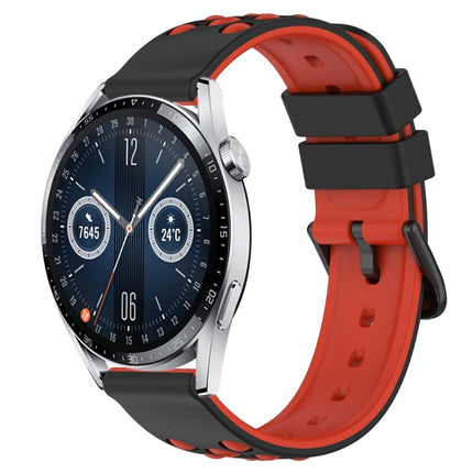 20mm Two-Color Porous Silicone Watch Band, For Huawei Watch GT3 Pro 43mm, For Huawei Watch GT3 42mm