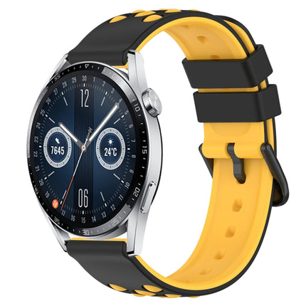 20mm Two-Color Porous Silicone Watch Band, For Huawei Watch GT3 Pro 43mm, For Huawei Watch GT3 42mm