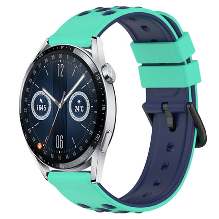 20mm Two-Color Porous Silicone Watch Band, For Huawei Watch GT3 Pro 43mm, For Huawei Watch GT3 42mm
