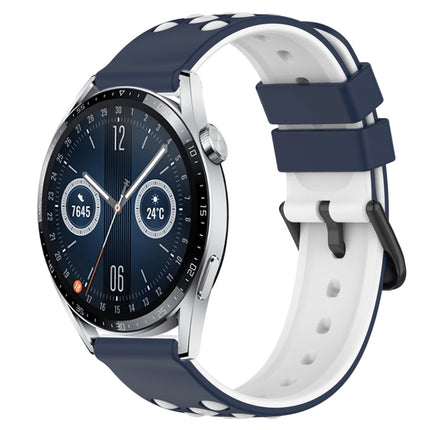 20mm Two-Color Porous Silicone Watch Band, For Huawei Watch GT3 Pro 43mm, For Huawei Watch GT3 42mm