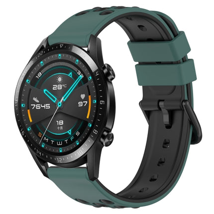 20mm Two-Color Porous Silicone Watch Band, For Huawei Watch GT2 42mm, For Huawei Watch 2