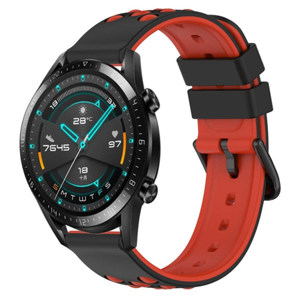 20mm Two-Color Porous Silicone Watch Band, For Huawei Watch GT2 42mm, For Huawei Watch 2