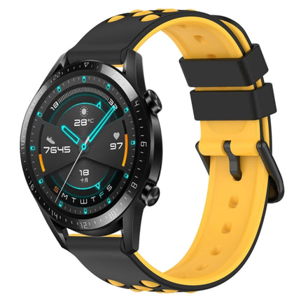 20mm Two-Color Porous Silicone Watch Band, For Huawei Watch GT2 42mm, For Huawei Watch 2