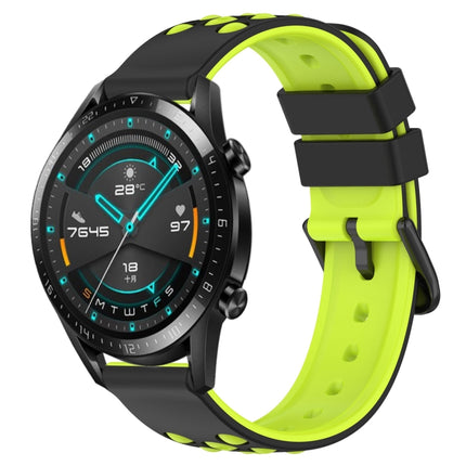 20mm Two-Color Porous Silicone Watch Band, For Huawei Watch GT2 42mm, For Huawei Watch 2